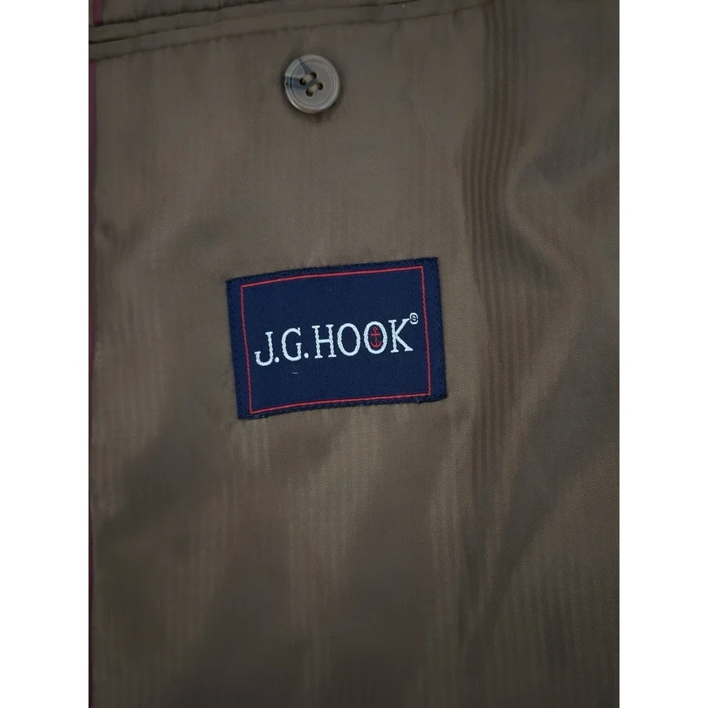 JG Hook Suede Men's 44L Blazer Camel Color Sports Jacket Coat Western‎ 2-Button
